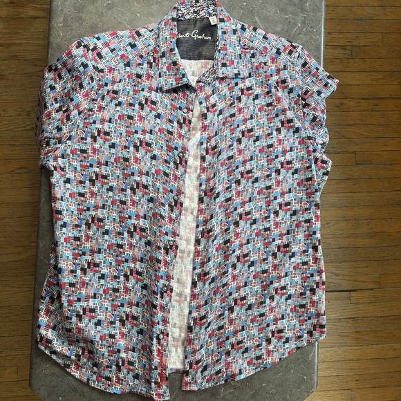 Robert Graham Shirt Mens XL Abstract Print Long Sleeve Button Up Classic Casual - Picture 4 of 9